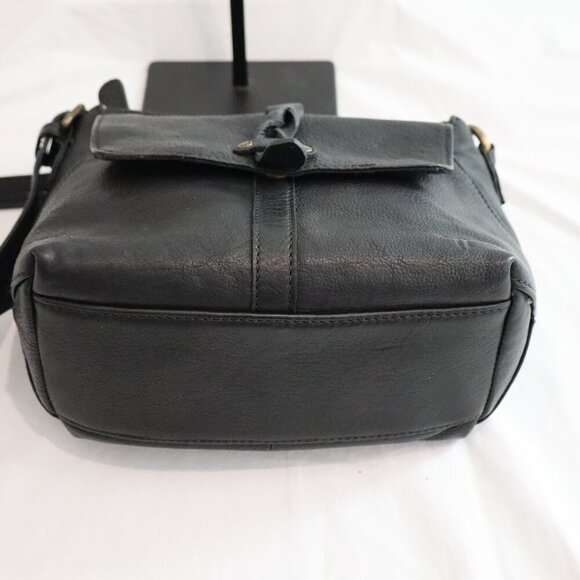 Frye Women's Ayla Leather Black Crossbody Bag Long Strap Outer Pocket EUC - Picture 6 of 14